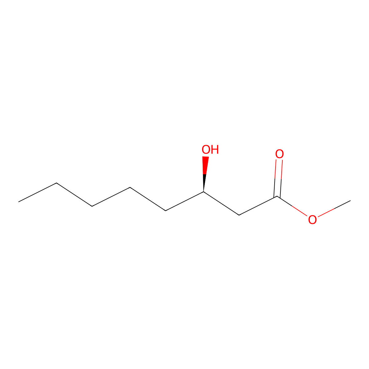 Methyl (3R)-3-hydroxyoctanoate molecular structure, CAS 78672-90-9