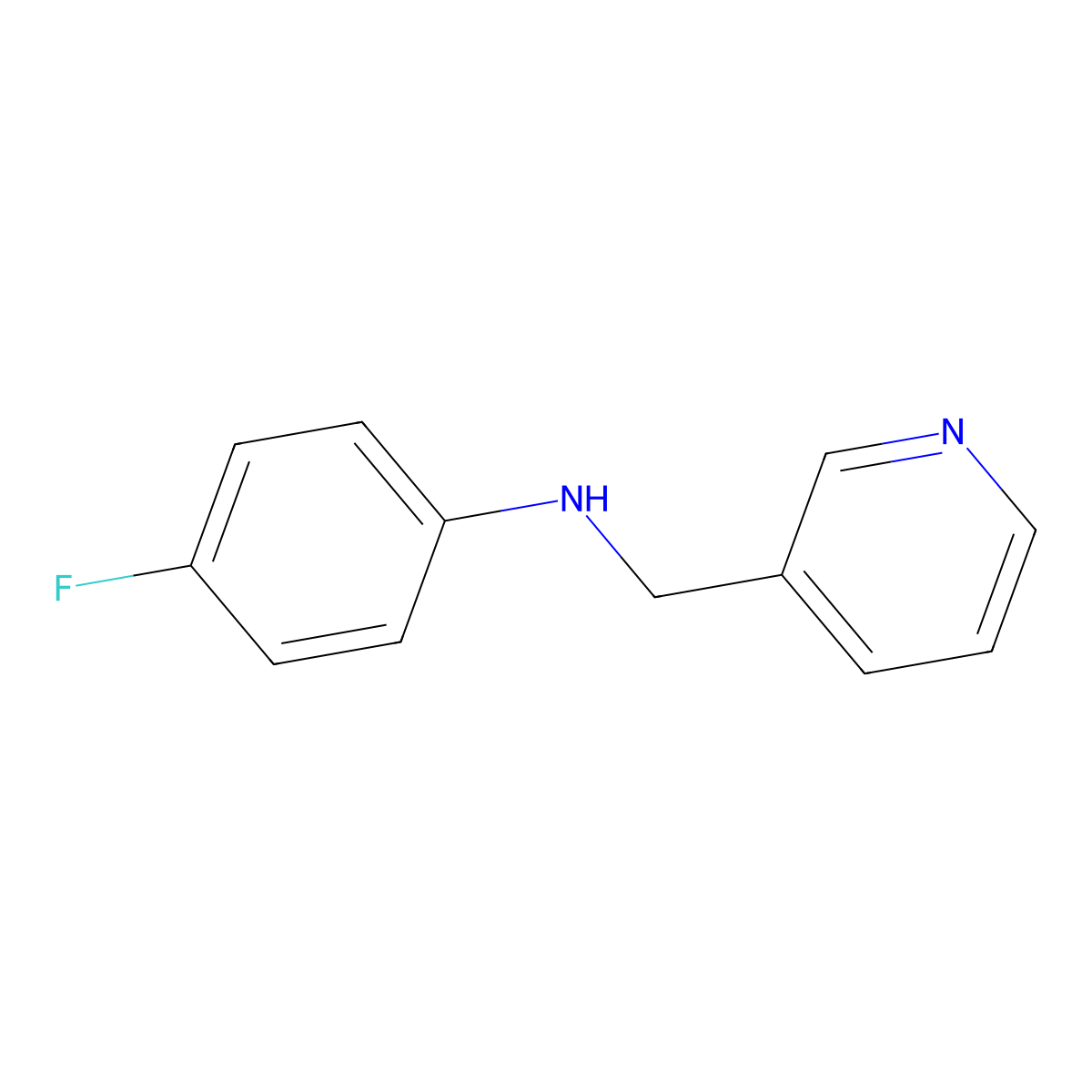 N-(4-Fluorophenyl)-3-pyridinemethanamine molecular structure, CAS 78675-95-3