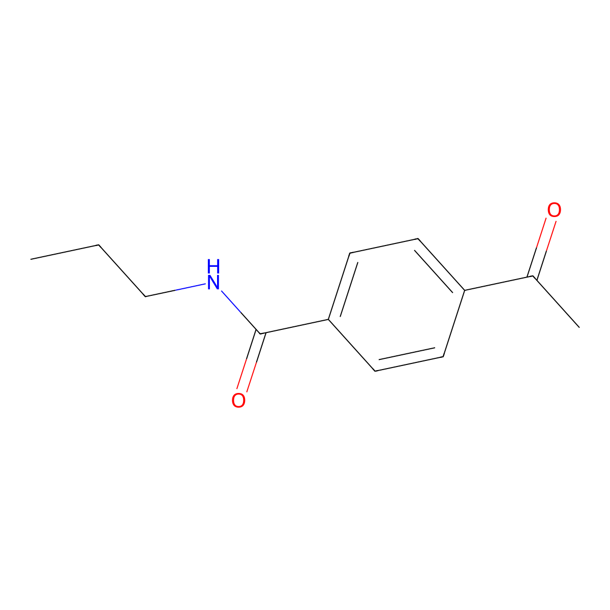 4-acetyl-N-propylbenzamide molecular structure, CAS 78681-10-4