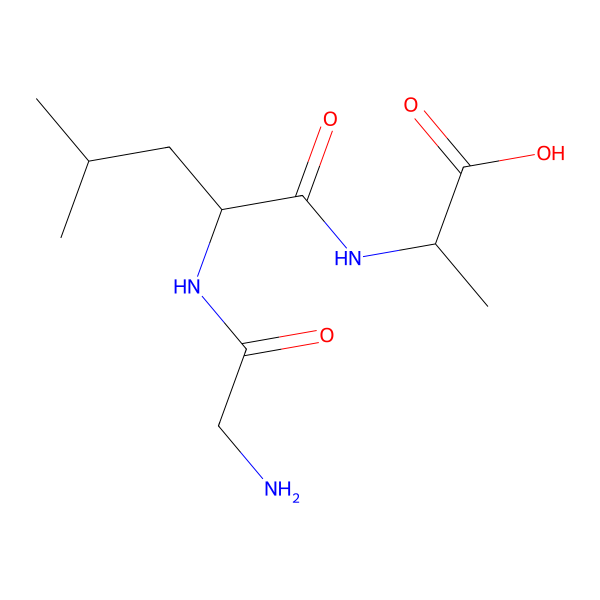 H-Gly-DL-Leu-DL-Ala-OH molecular structure, CAS 78681-93-3