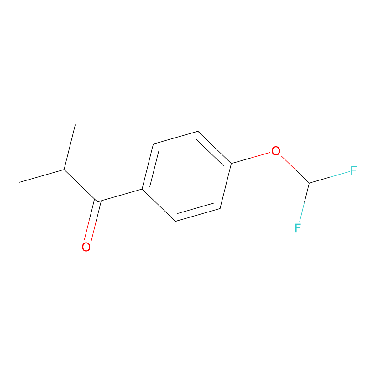 1-[4-(Difluoromethoxy)phenyl]-2-methylpropan-1-one molecular structure, CAS 78682-09-4