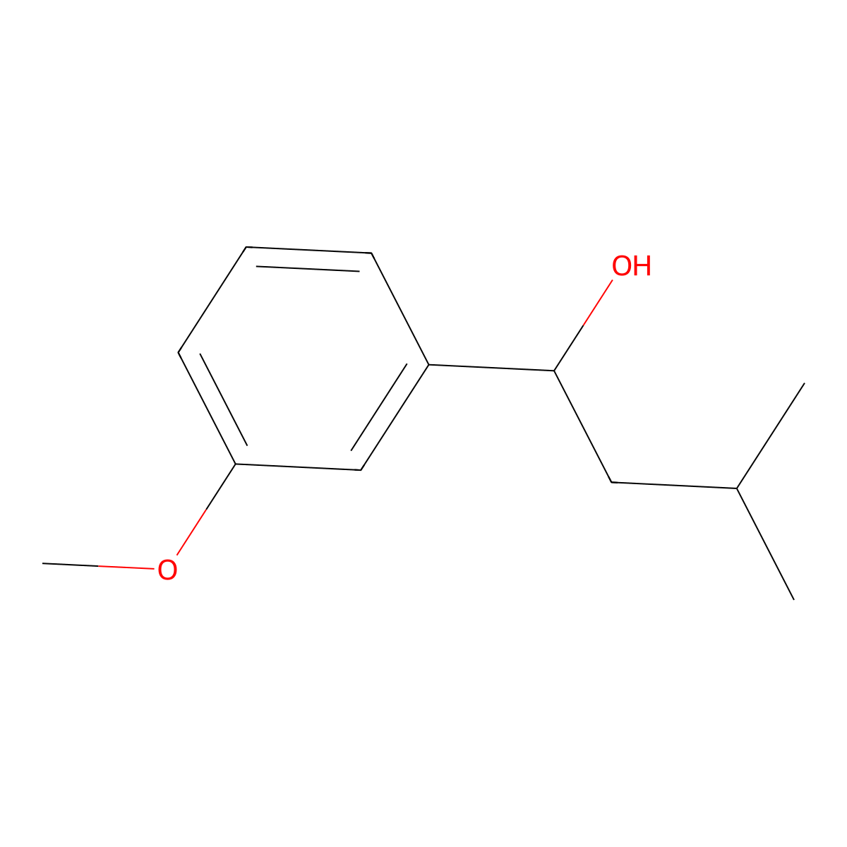 1-(3-Methoxyphenyl)-3-methylbutan-1-ol molecular structure, CAS 78682-47-0