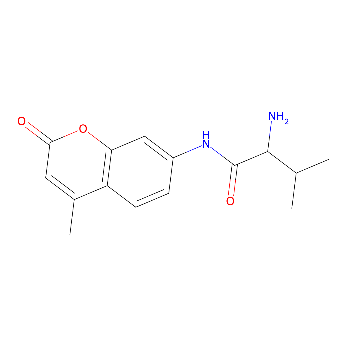 L-Valine 7-amido-4-methylcoumarin molecular structure, CAS 78682-66-3