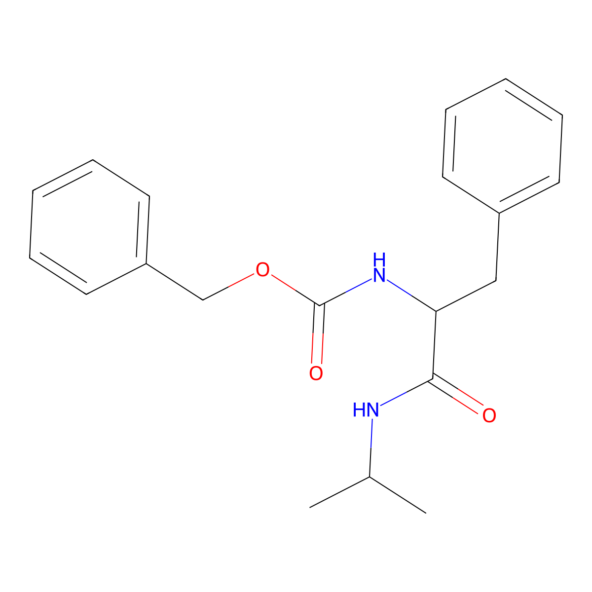 Benzyl N-[1-(isopropylcarbamoyl)-2-phenylethyl]carbamate molecular structure, CAS 78684-05-6