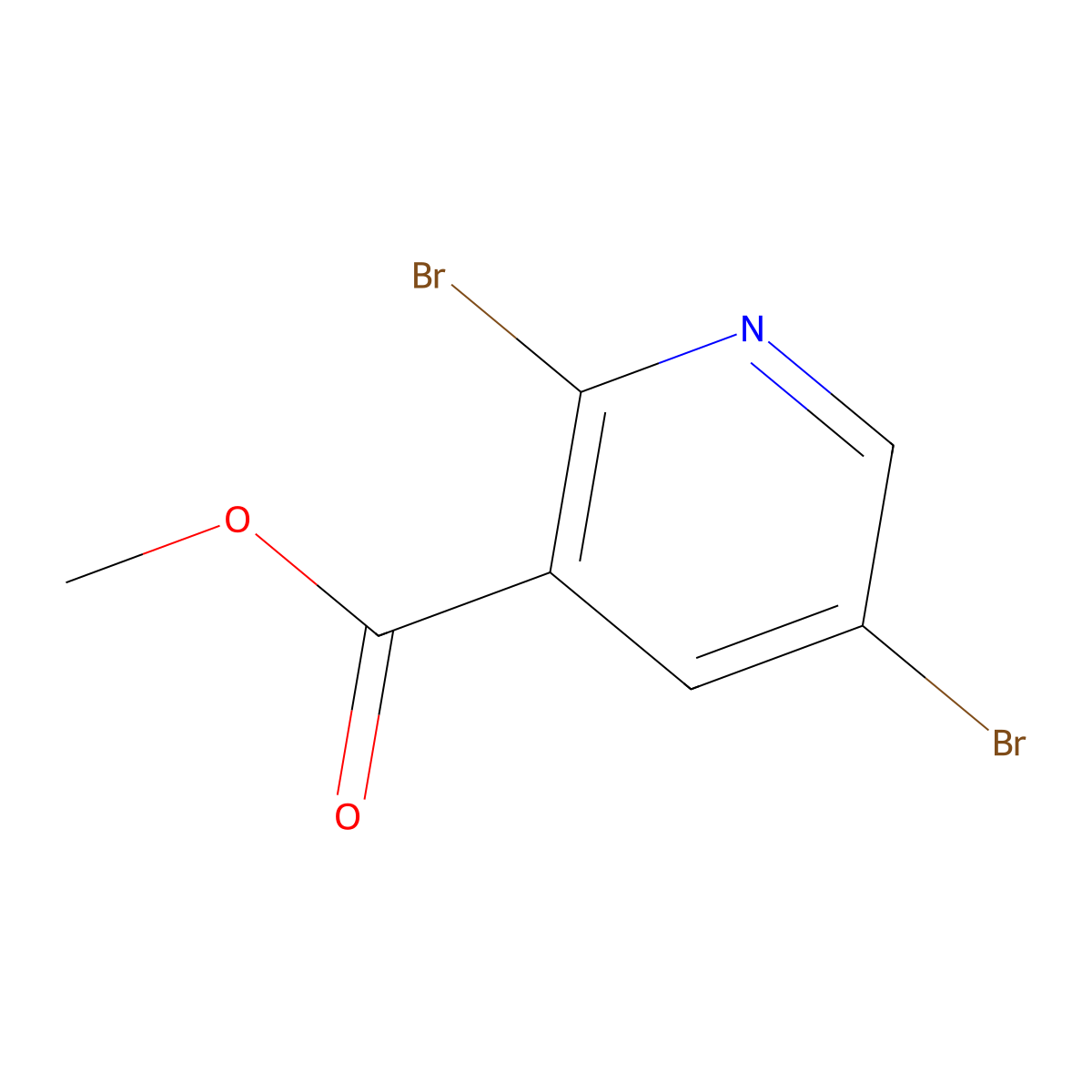 Methyl 2,5-dibromonicotinate molecular structure, CAS 78686-82-5
