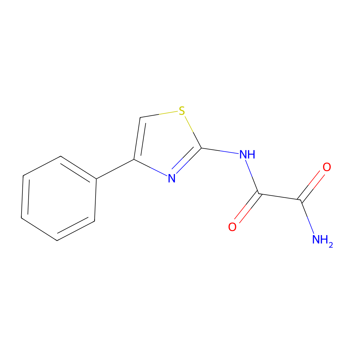 N-(4-Phenyl-thiazol-2-yl)-oxalamide molecular structure, CAS 78693-00-2