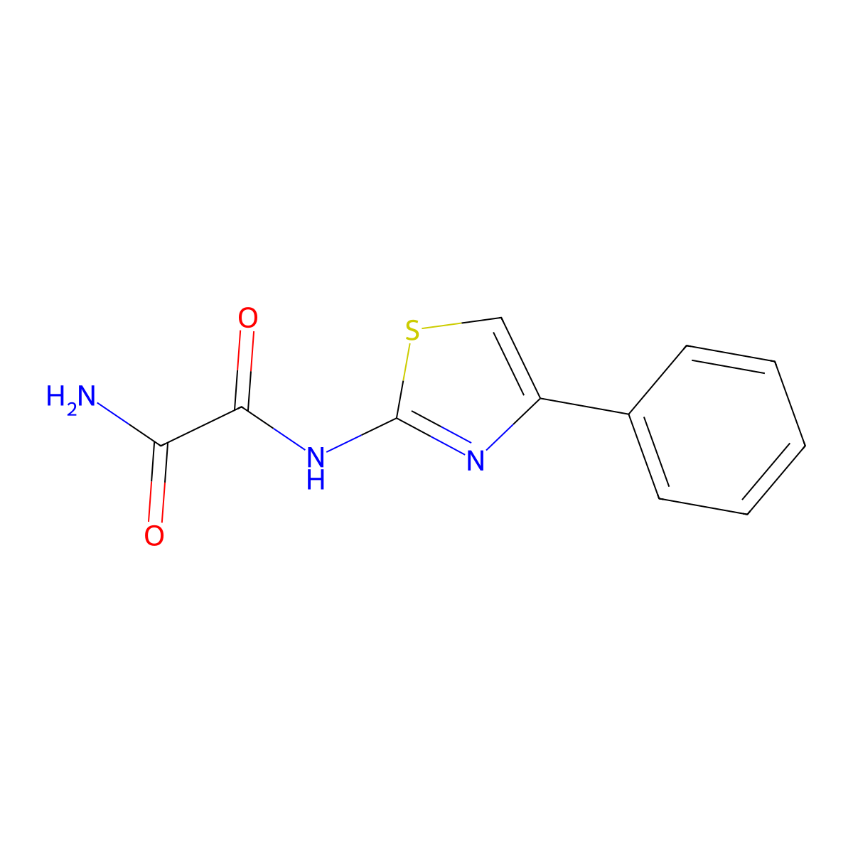 N-(4-Phenyl-thiazol-2-yl)-oxalamide molecular structure, CAS 78693-00-2