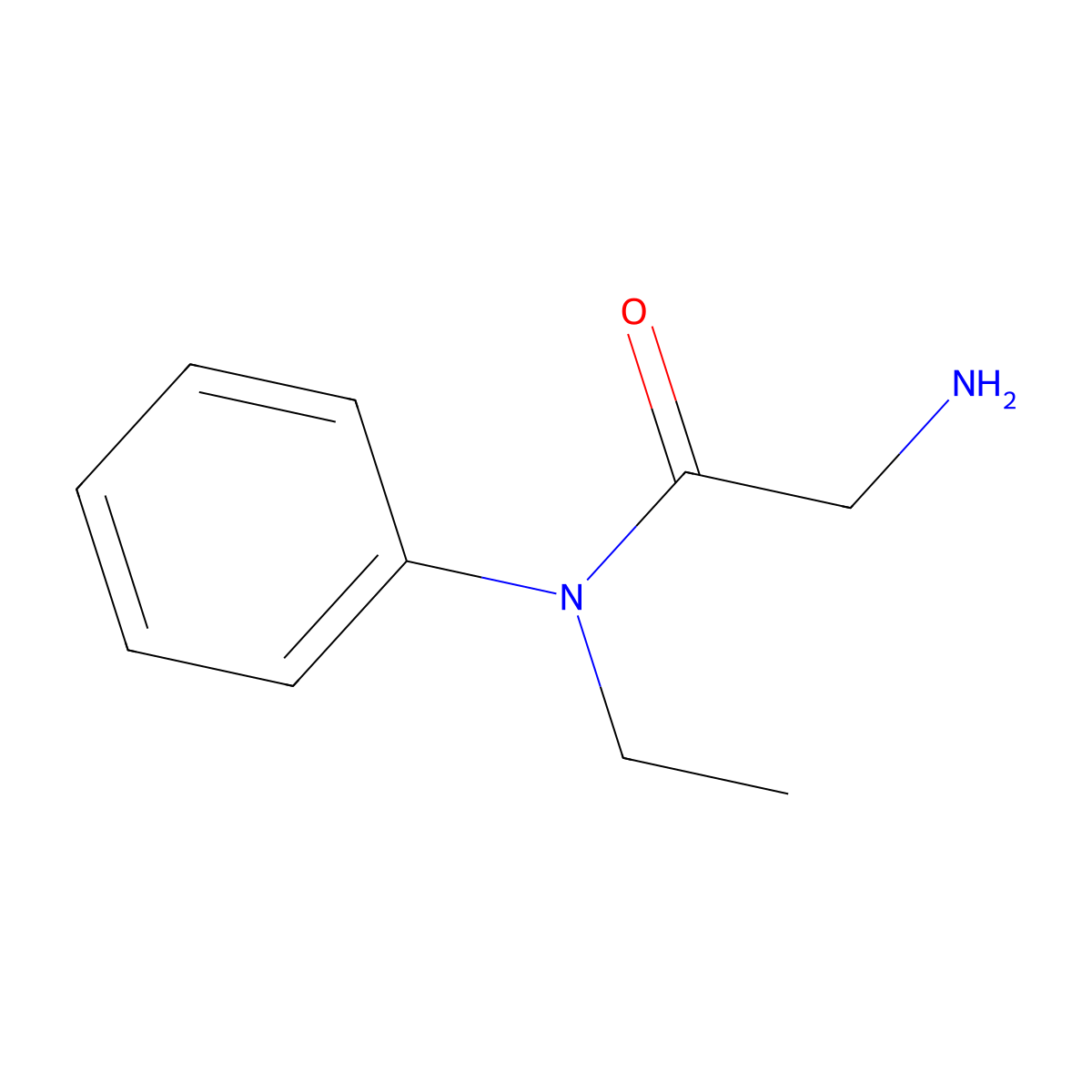 2-amino-N-ethyl-N-phenylacetamide molecular structure, CAS 78695-16-6