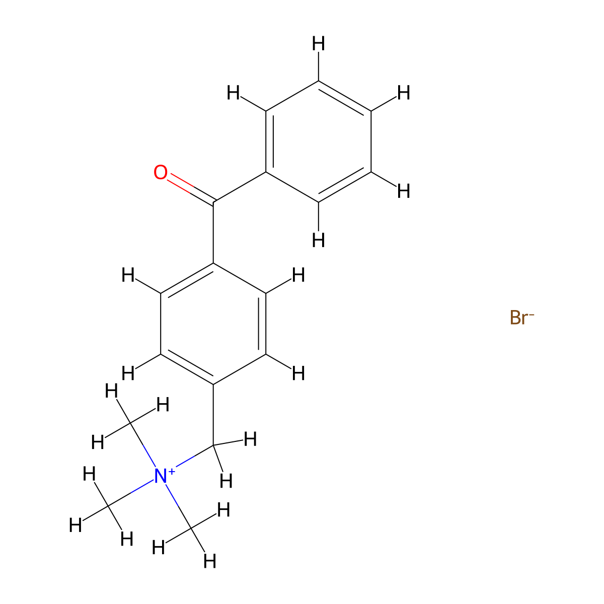 (p-Benzoylbenzyl)trimethylammonium bromide molecular structure, CAS 78697-24-2