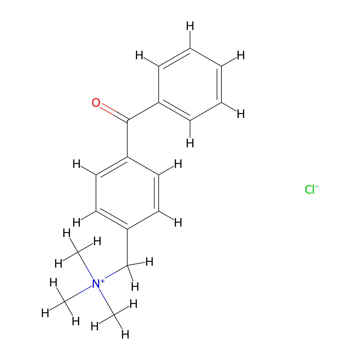 Benzenemethanaminium, 4-benzoyl-N,N,N-trimethyl-, chloride (1:1) molecular structure, CAS 78697-25-3