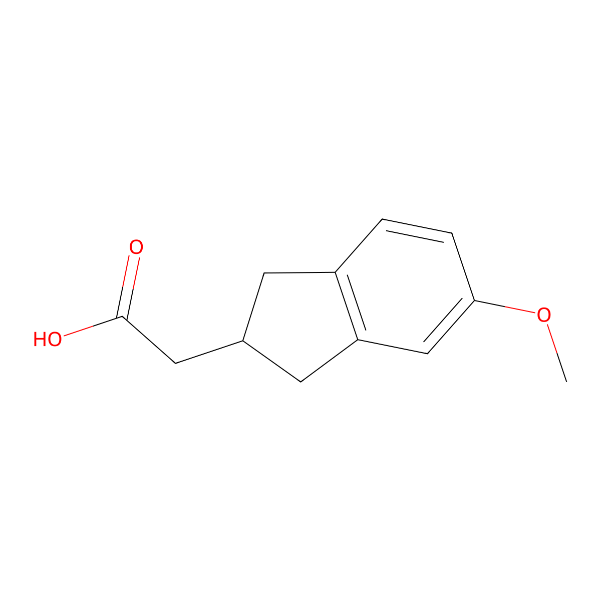 2-(5-Methoxy-2,3-dihydro-1H-inden-2-yl)acetic acid molecular structure, CAS 78698-48-3