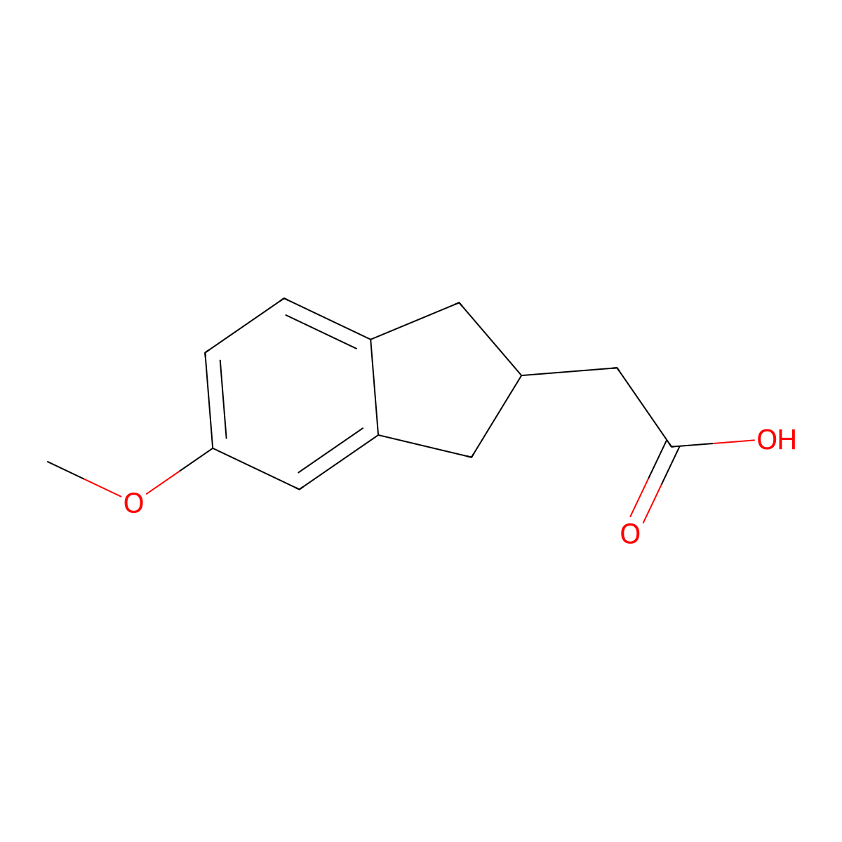 2-(5-Methoxy-2,3-dihydro-1H-inden-2-yl)acetic acid molecular structure, CAS 78698-48-3