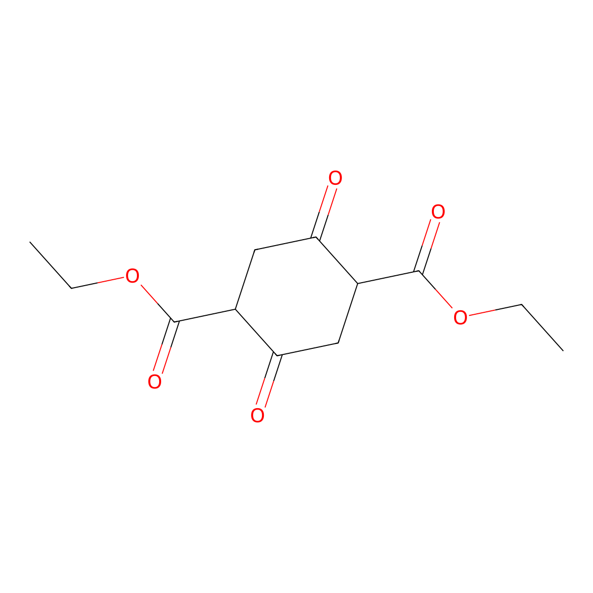 1,4-Cyclohexanedicarboxylic acid, 2,5-dioxo-, 1,4-diethyl ester molecular structure, CAS 787-07-5