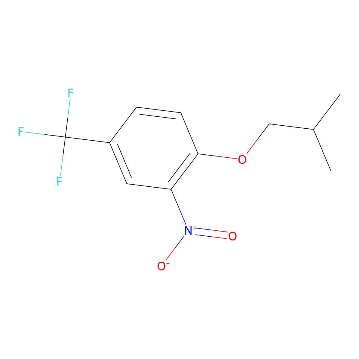 1-(2-Methylpropoxy)-2-nitro-4-(trifluoromethyl)benzene molecular structure, CAS 787-33-7