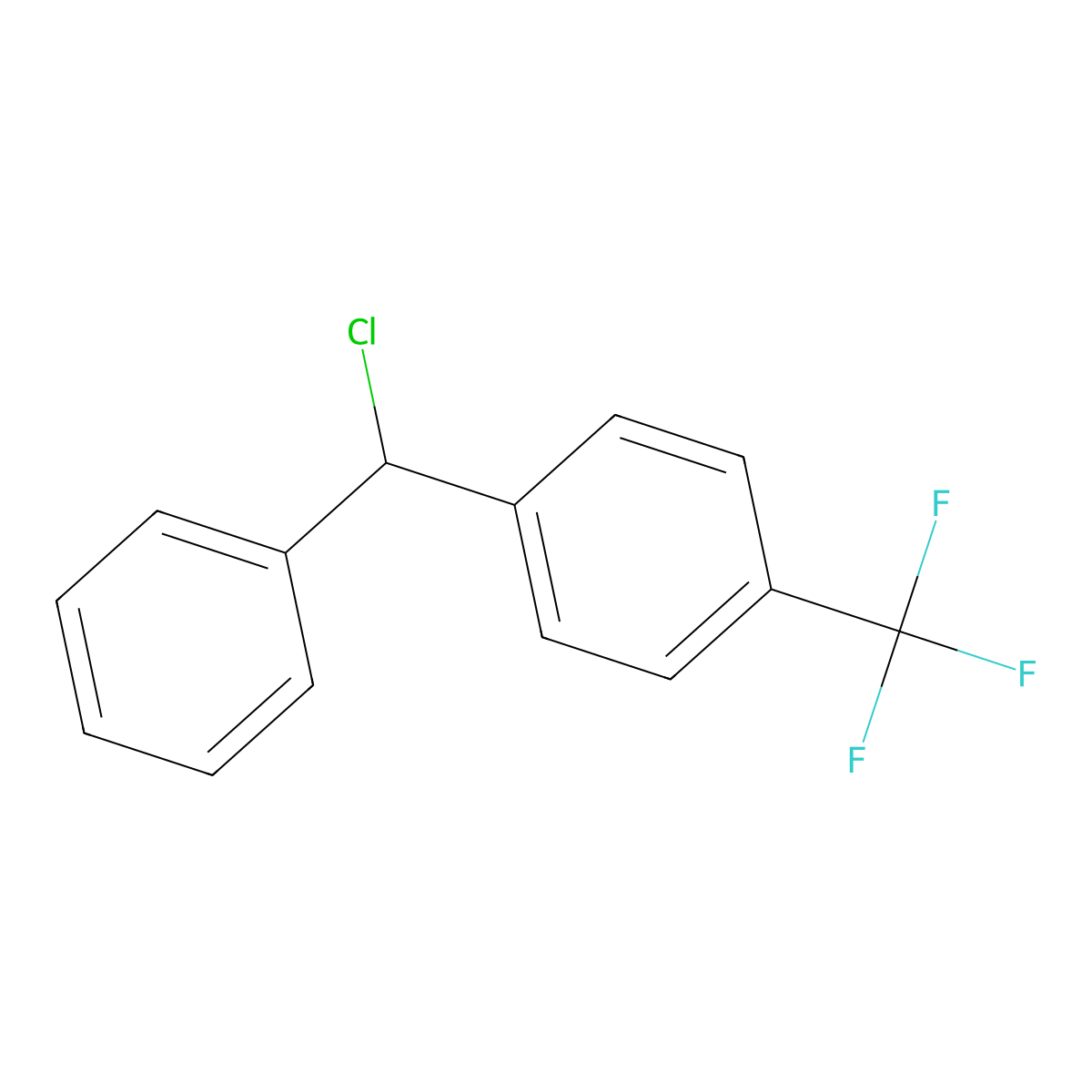 1-(Chloro(phenyl)methyl)-4-(trifluoromethyl)benzene molecular structure, CAS 787-49-5