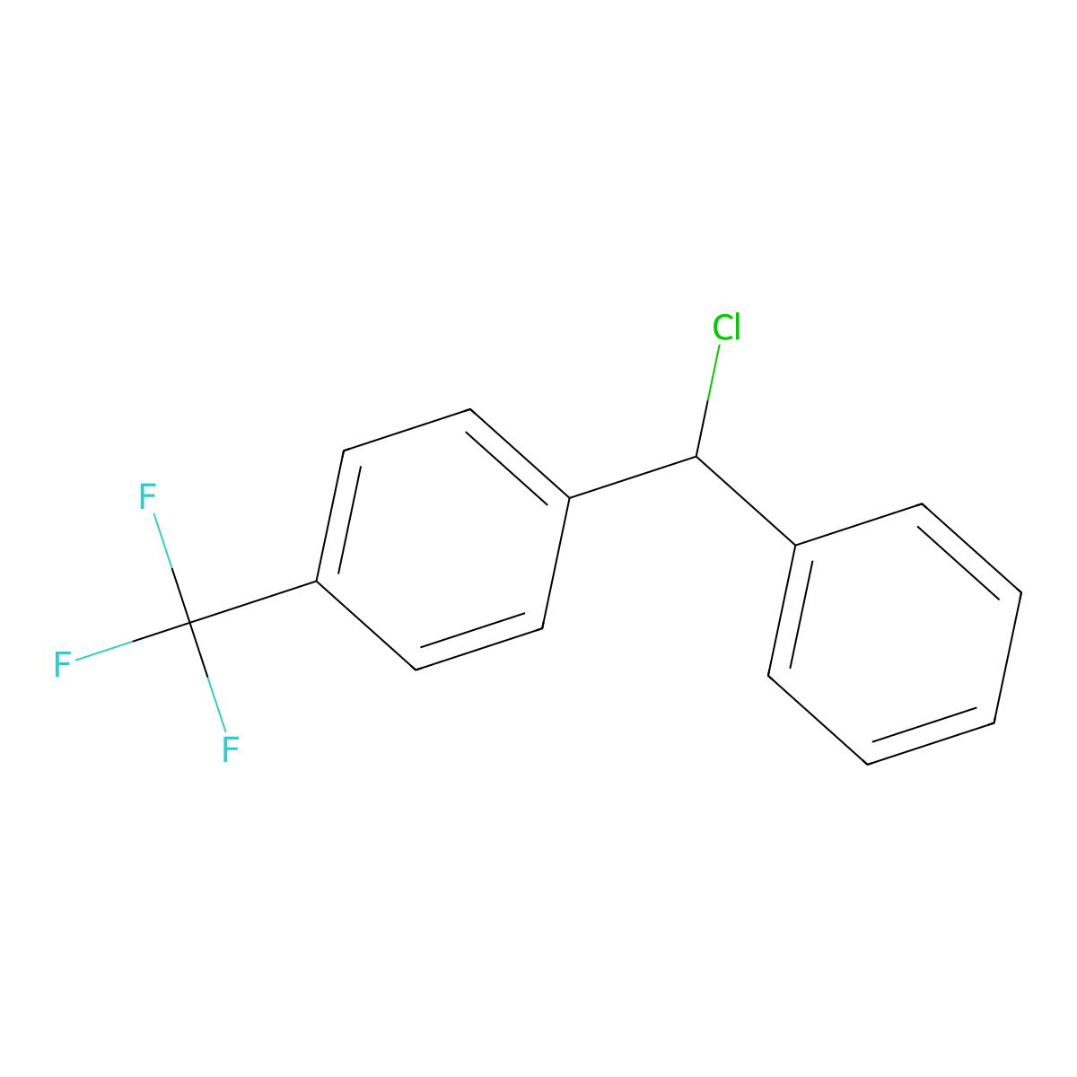 1-(Chloro(phenyl)methyl)-4-(trifluoromethyl)benzene molecular structure, CAS 787-49-5
