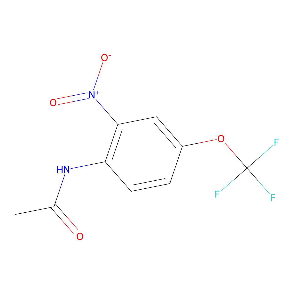 2'-Nitro-4'-(trifluoromethoxy)acetanilide molecular structure, CAS 787-57-5