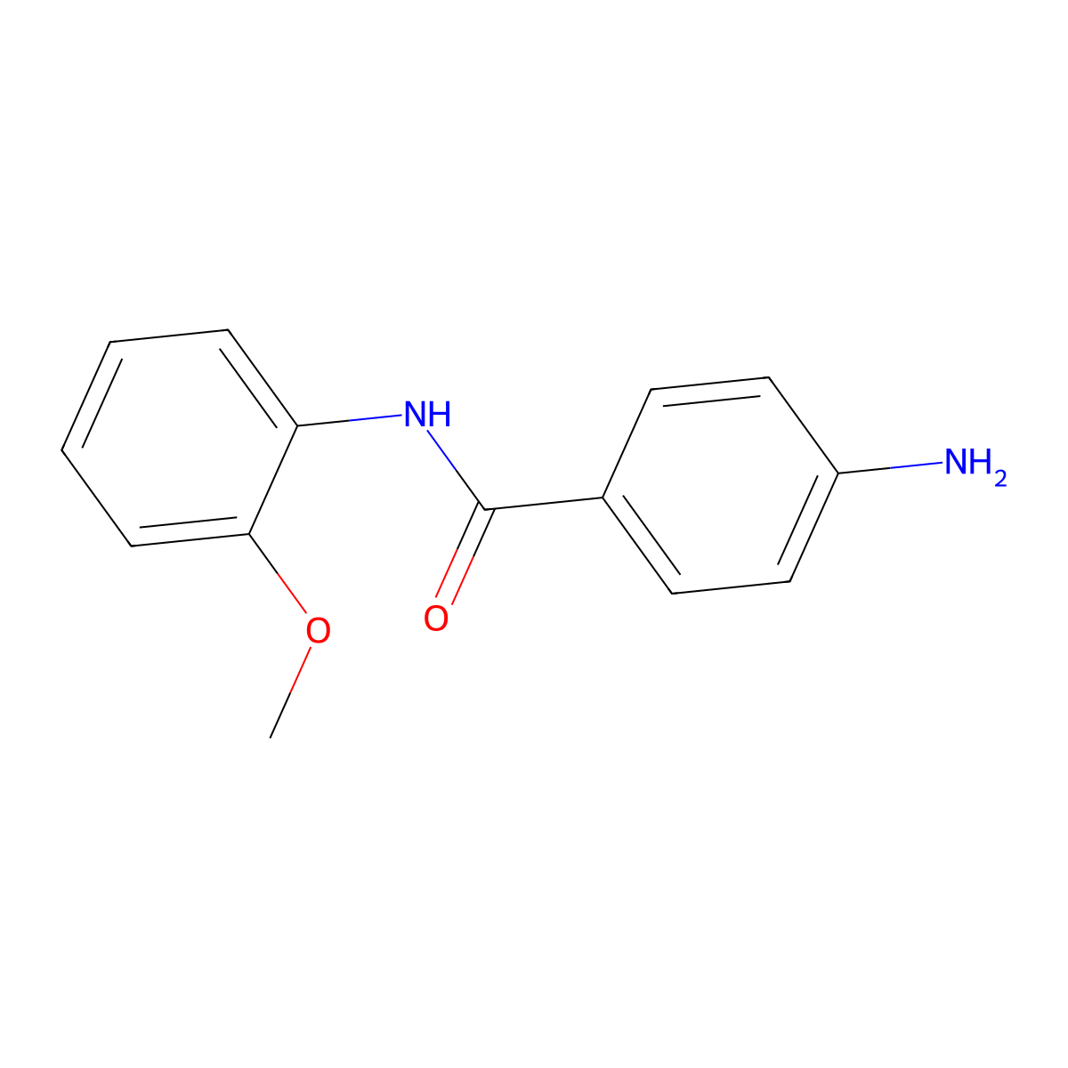 4-amino-N-(2-methoxyphenyl)benzamide molecular structure, CAS 787-59-7