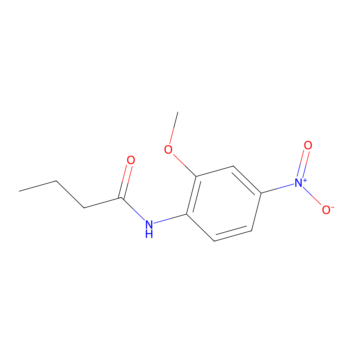 2'-Methoxy-4'-nitrobutyranilide molecular structure, CAS 78701-56-1