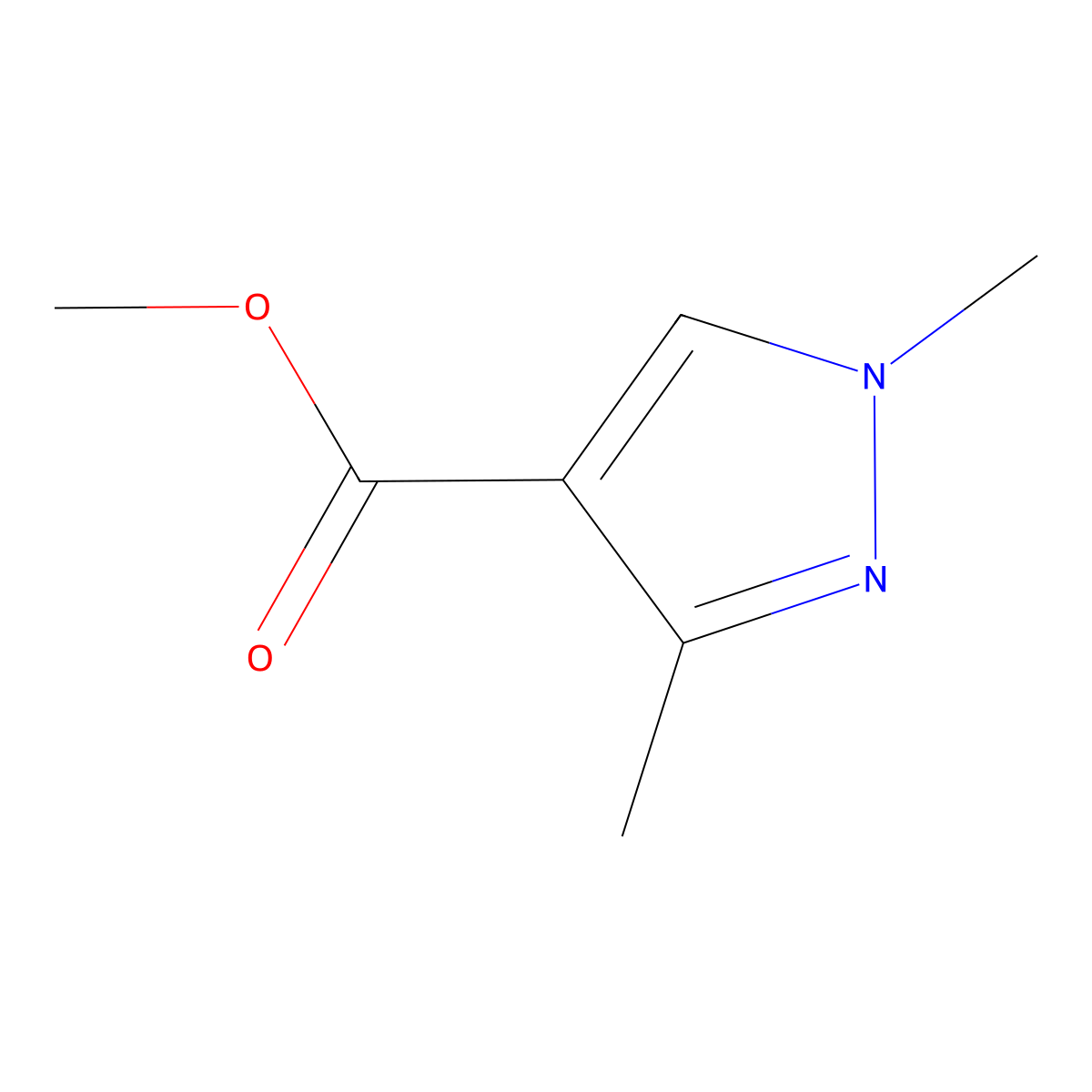 1H-Pyrazole-4-carboxylic acid, 1,3-dimethyl-, methyl ester molecular structure, CAS 78703-55-6