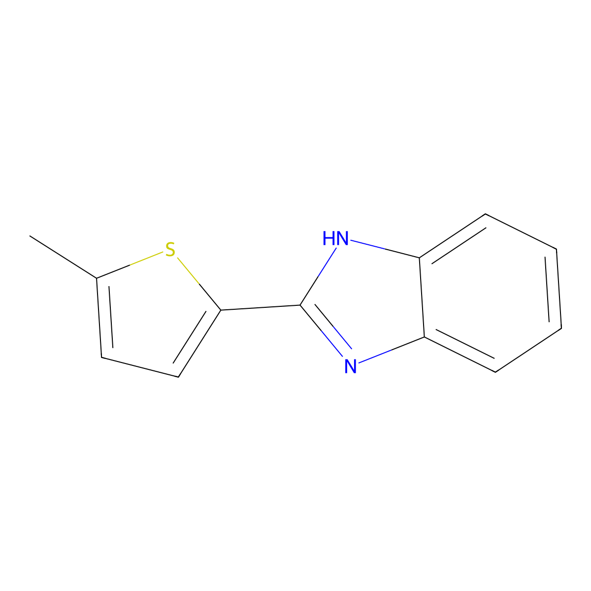 2-(5-Methyl-2-thienyl)-1H-benzimidazole molecular structure, CAS 78706-12-4