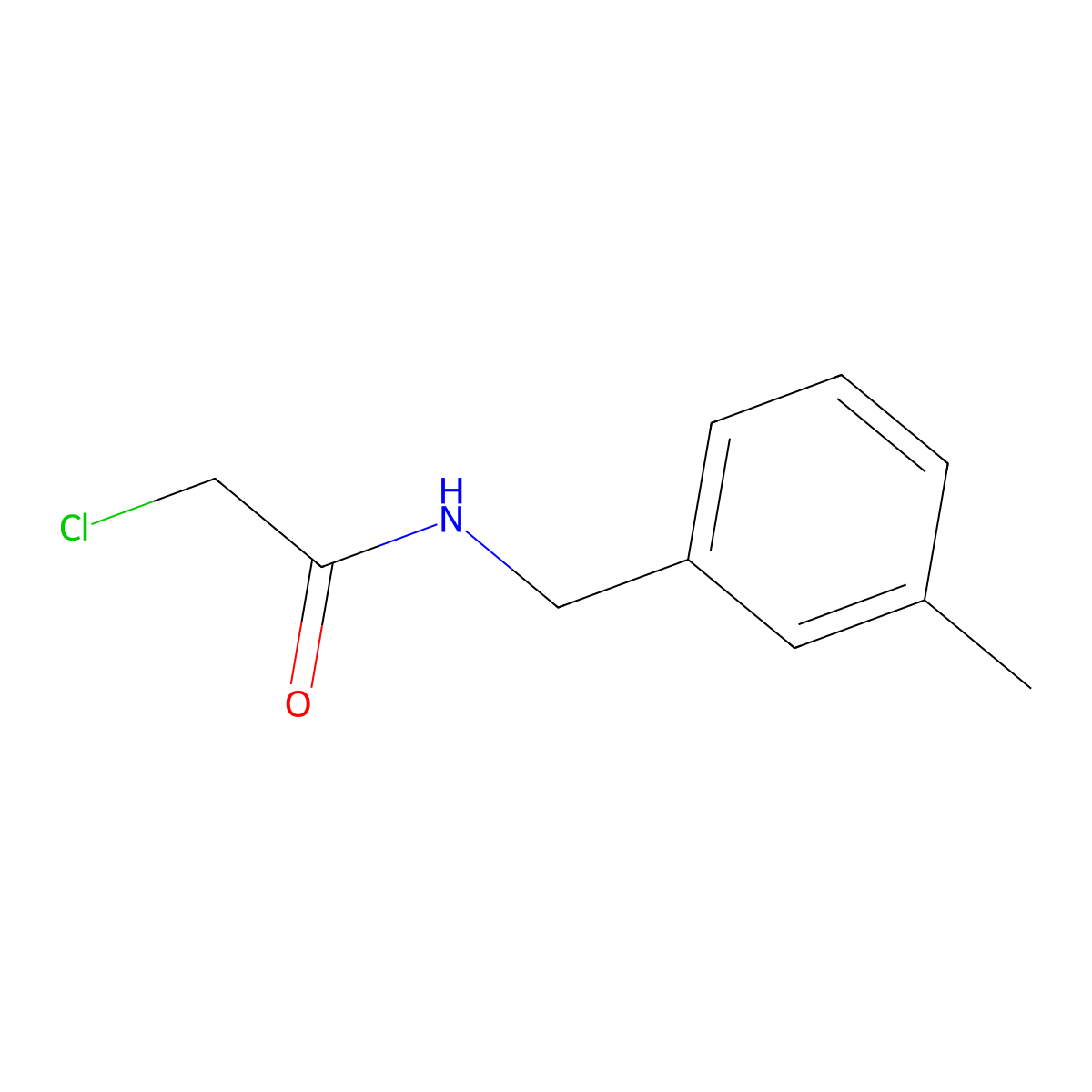 2-Chloro-N-[(3-methylphenyl)methyl]acetamide molecular structure, CAS 78710-37-9