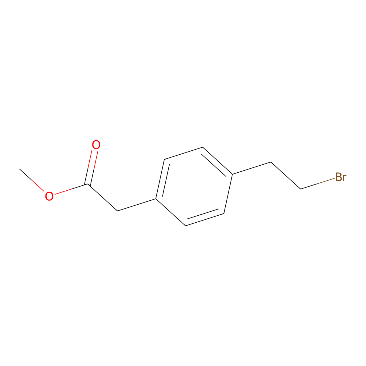 Methyl 2-(4-(2-bromoethyl)phenyl)acetate molecular structure, CAS 78712-65-9