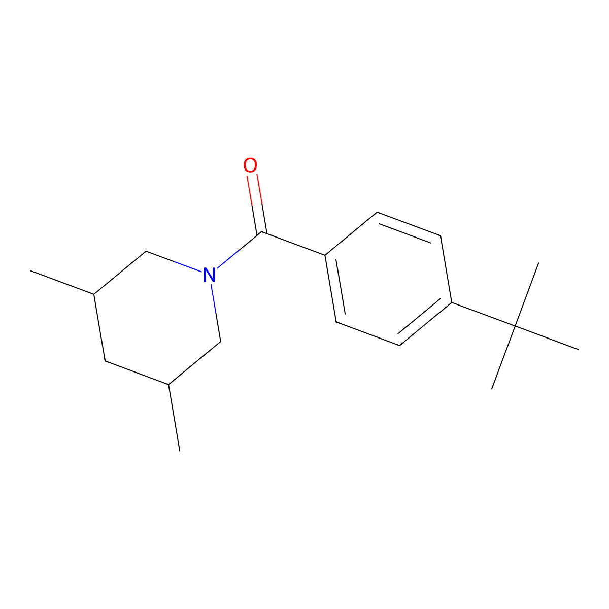 1-(4-Tert-butylbenzoyl)-3,5-dimethylpiperidine molecular structure, CAS 78718-61-3