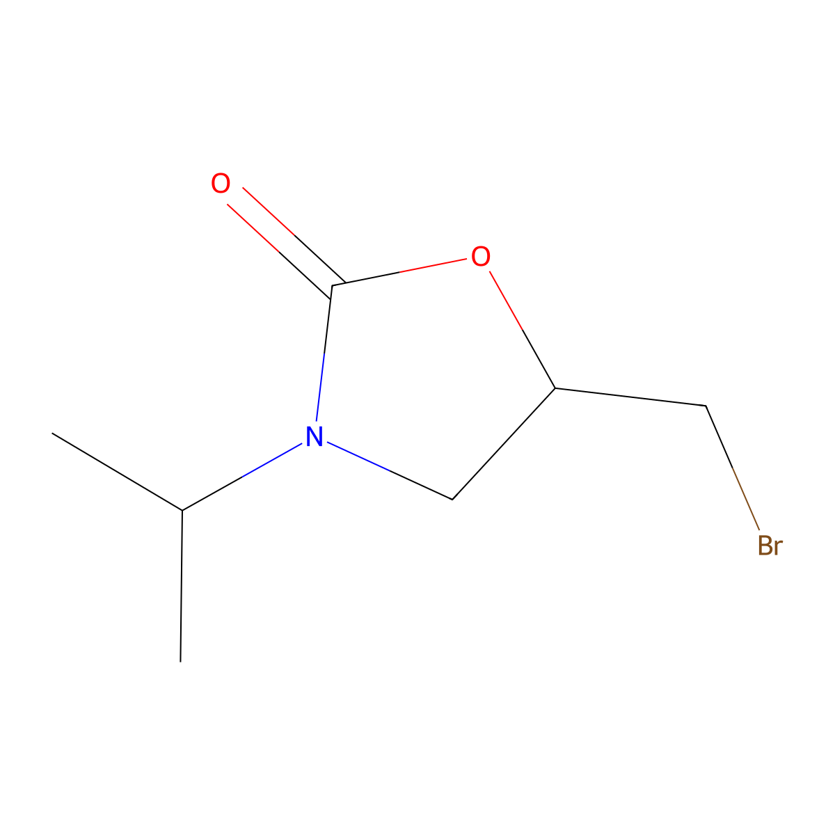 5-(Bromomethyl)-3-(propan-2-yl)-1,3-oxazolidin-2-one molecular structure, CAS 78723-67-8