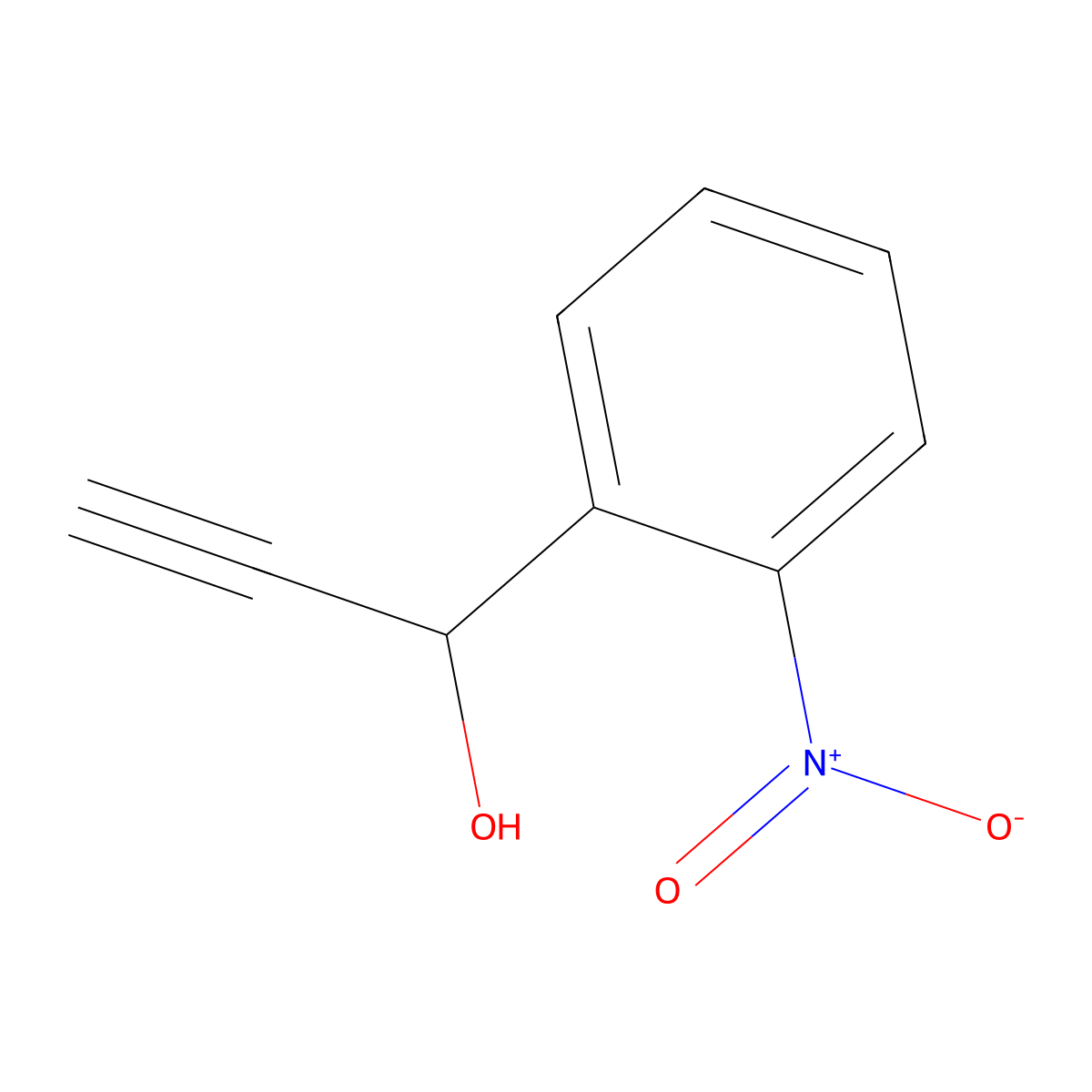 1-(2-Nitrophenyl)-2-propyn-1-ol molecular structure, CAS 78725-72-1