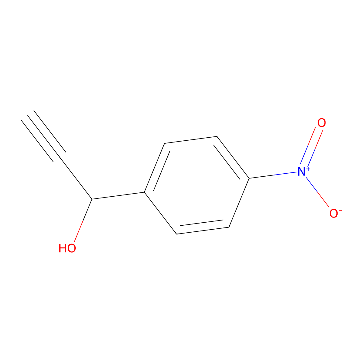 1-(4'-Nitrophenyl)-2-propyn-1-ol molecular structure, CAS 78725-73-2