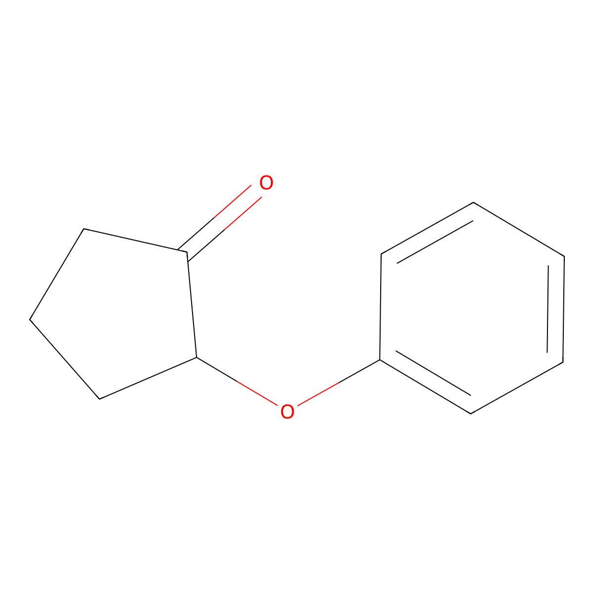 2-Phenoxycyclopentan-1-one molecular structure, CAS 78726-16-6