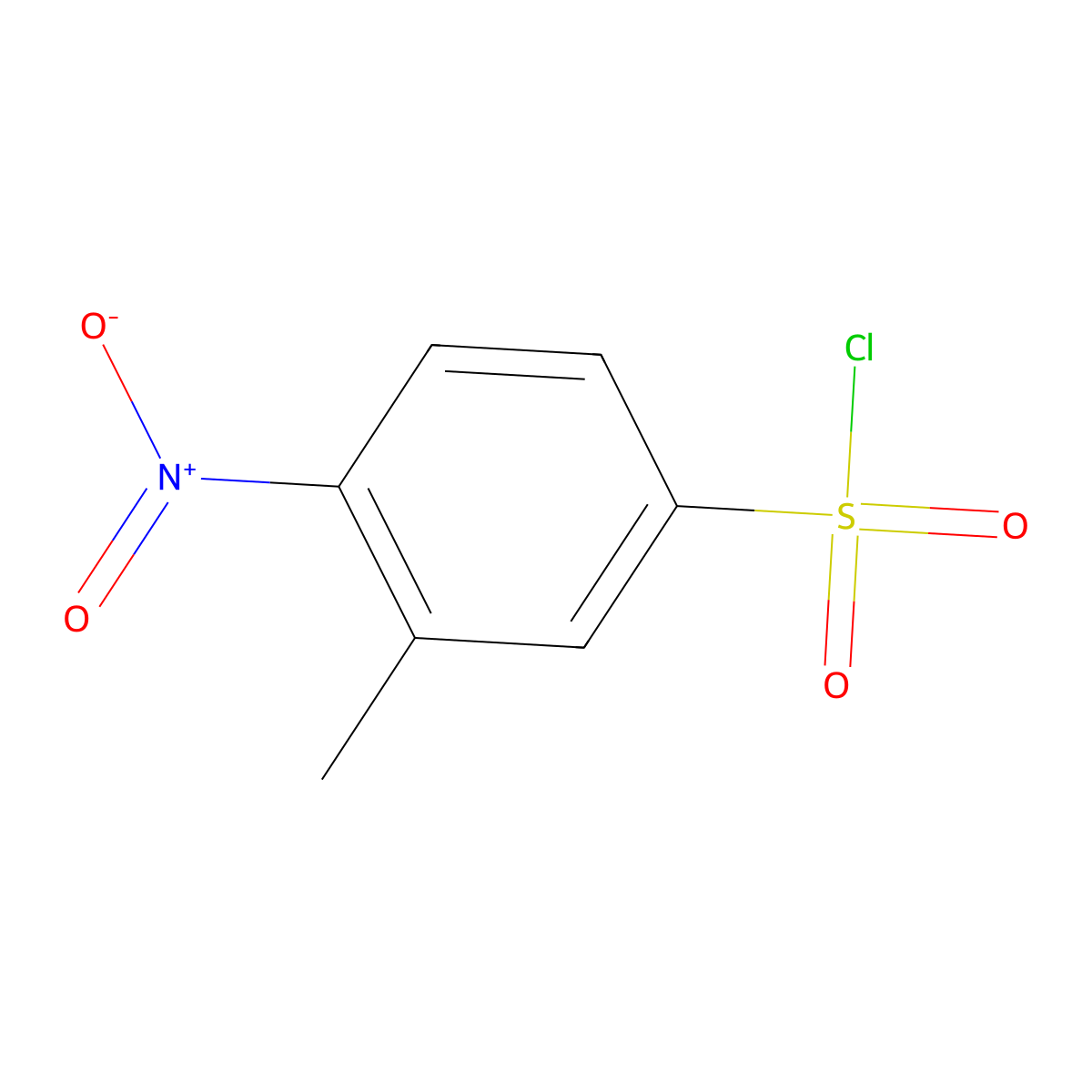 3-Methyl-4-nitrobenzenesulfonyl chloride molecular structure, CAS 78726-75-7