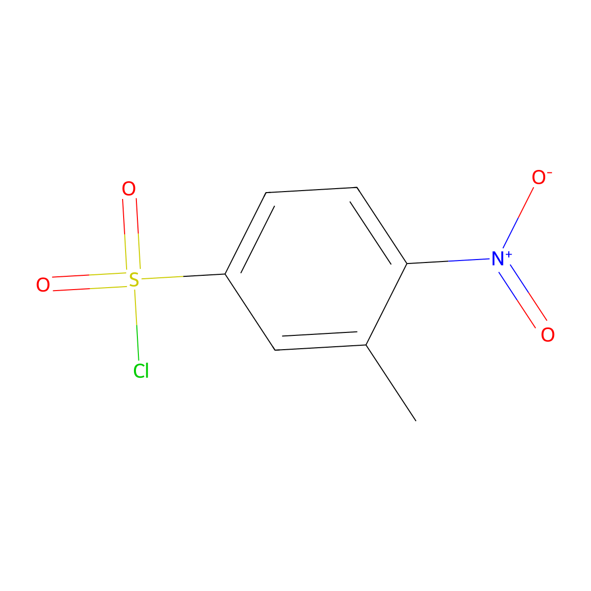 3-Methyl-4-nitrobenzenesulfonyl chloride molecular structure, CAS 78726-75-7