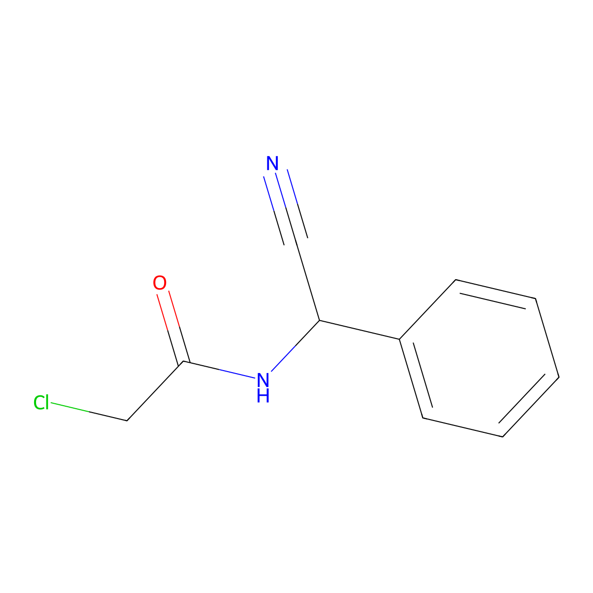 2-chloro-N-[cyano(phenyl)methyl]acetamide molecular structure, CAS 78735-07-6