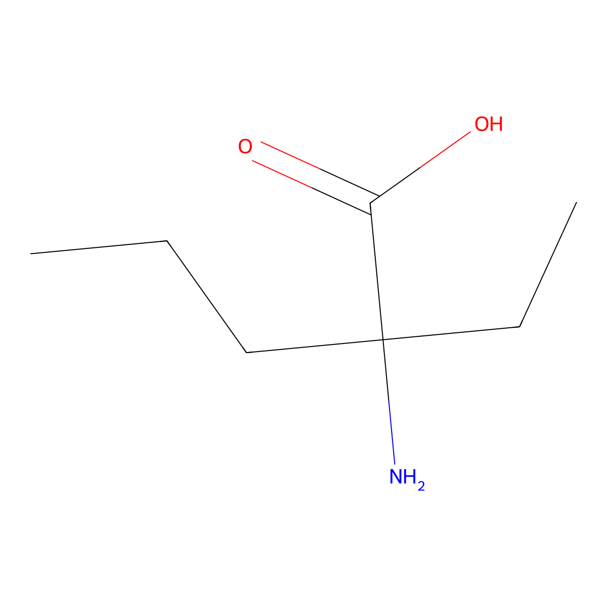 2-Ethyl-2-aminopentanoic acid molecular structure, CAS 78737-63-0