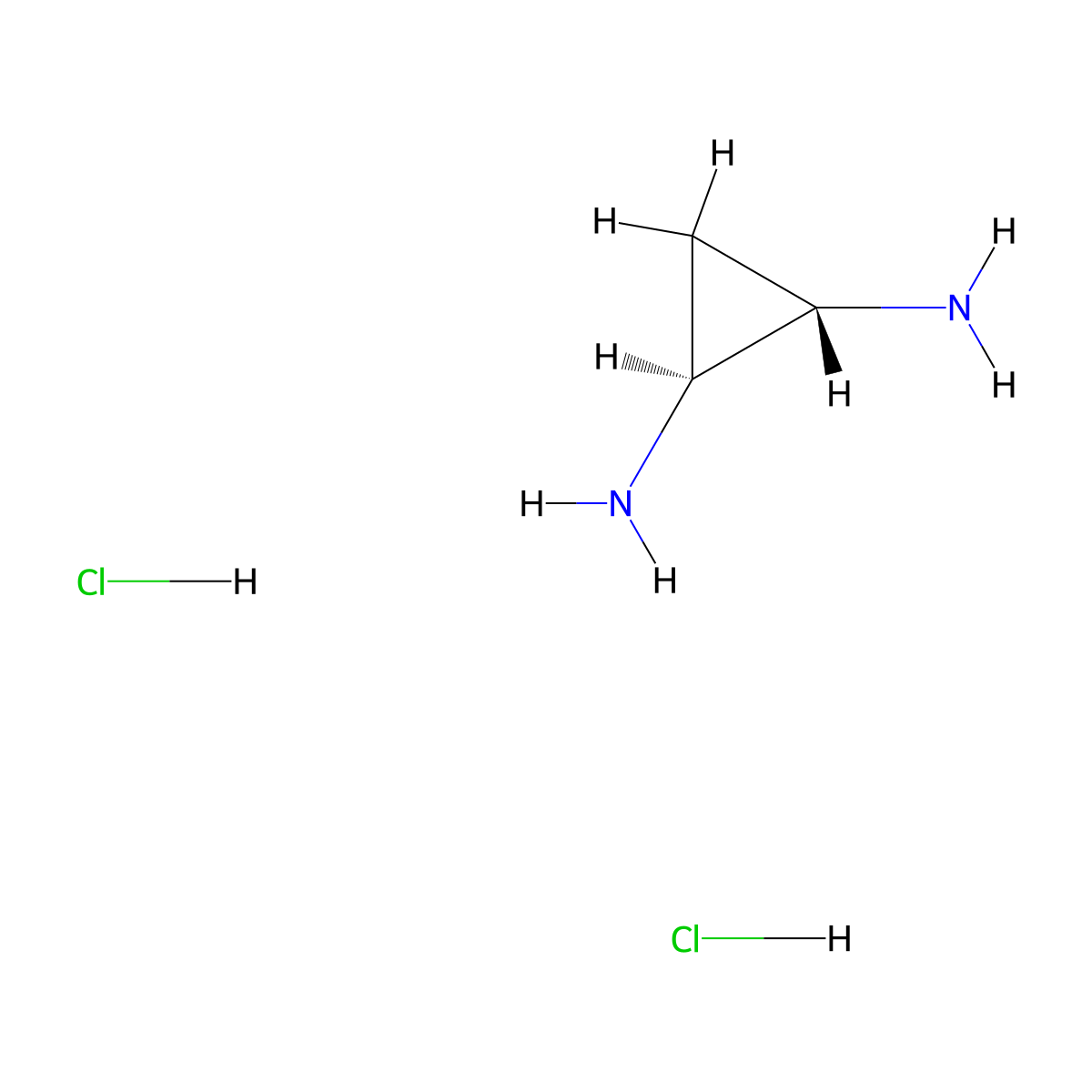(1S,2S)-Cyclopropane-1,2-diamine dihydrochloride molecular structure, CAS 78738-31-5