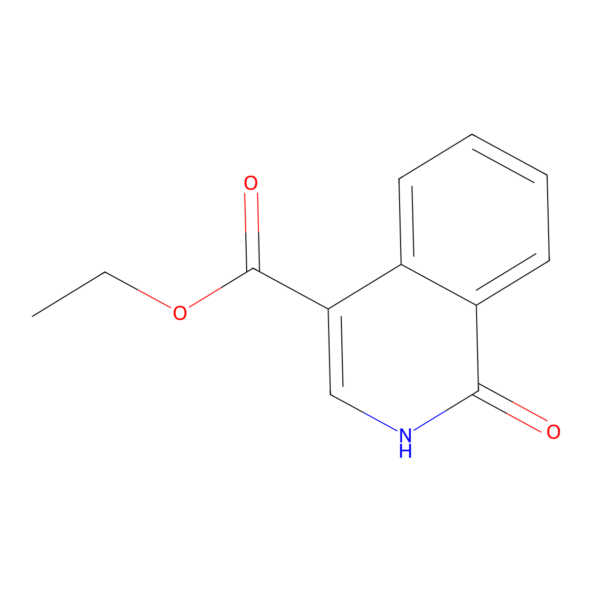 Ethyl 1-oxo-1,2-dihydroisoquinoline-4-carboxylate molecular structure, CAS 78746-04-0