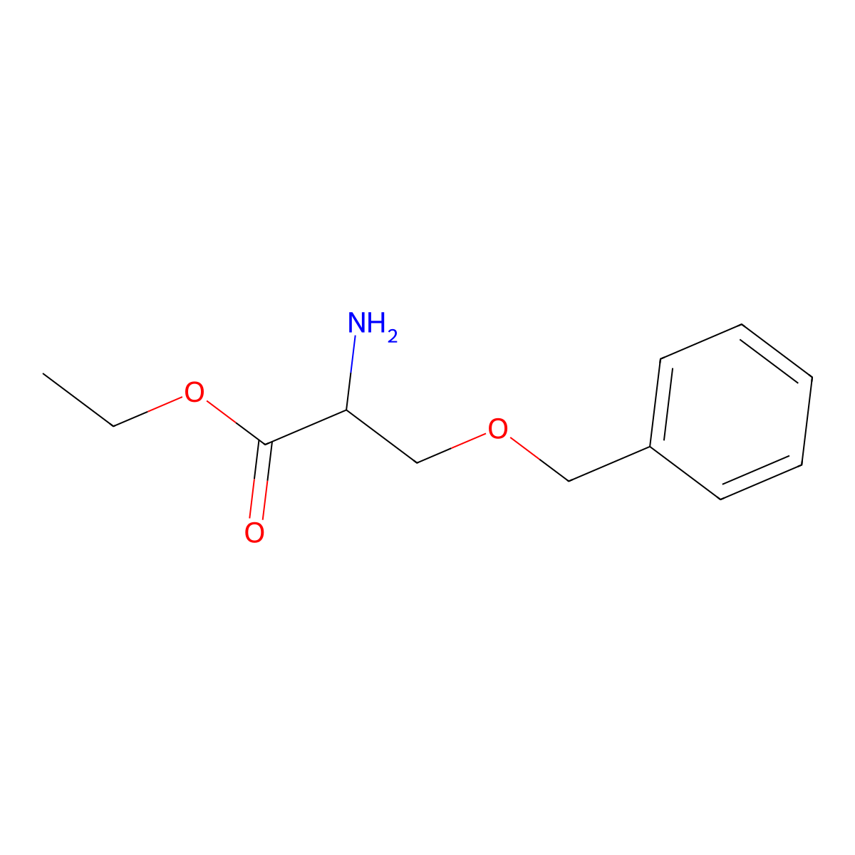 ethyl (2S)-2-amino-3-(benzyloxy)propanoate molecular structure, CAS 78746-55-1