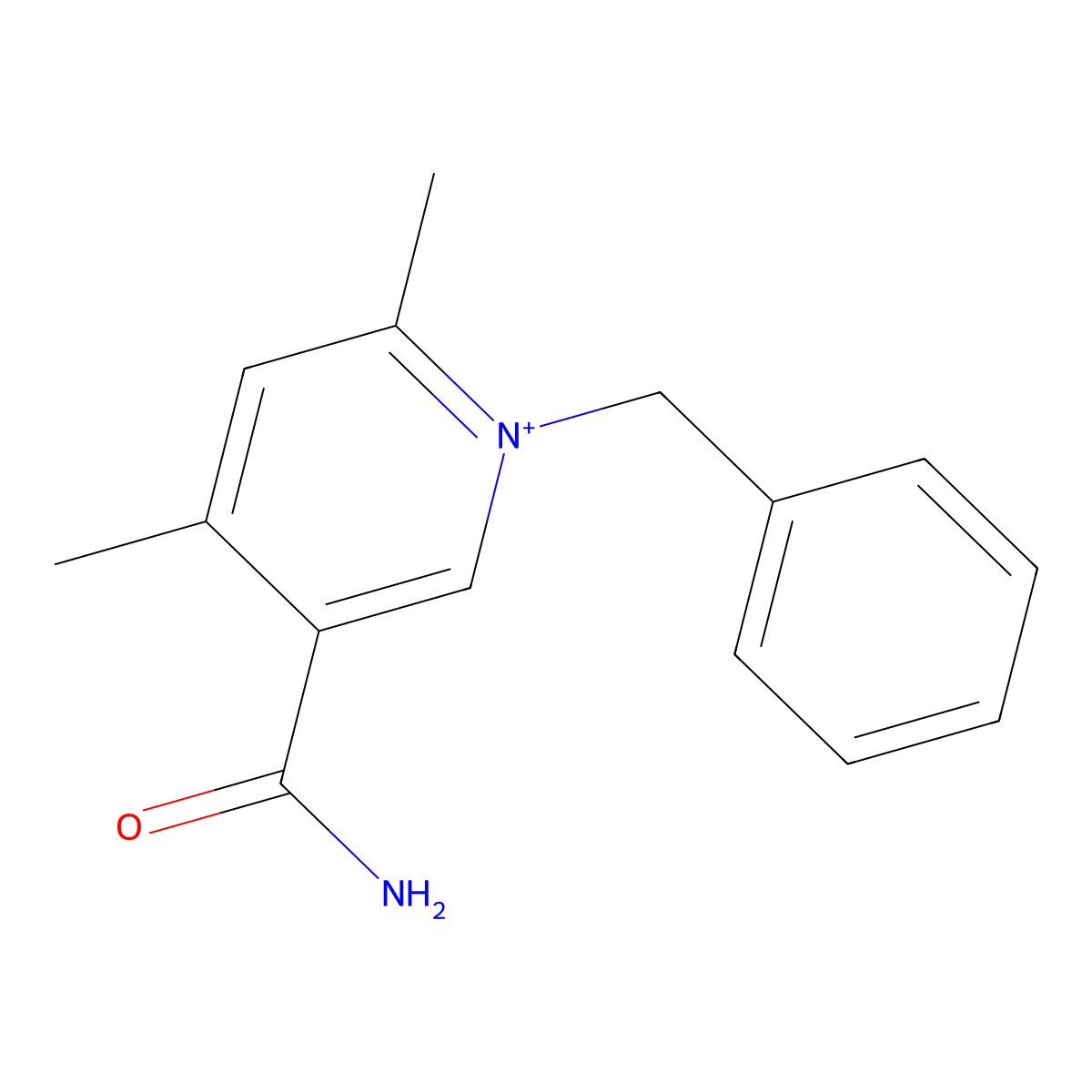 5-(Aminocarbonyl)-1-benzyl-2,4-dimethylpyridinium molecular structure, CAS 787485-56-7