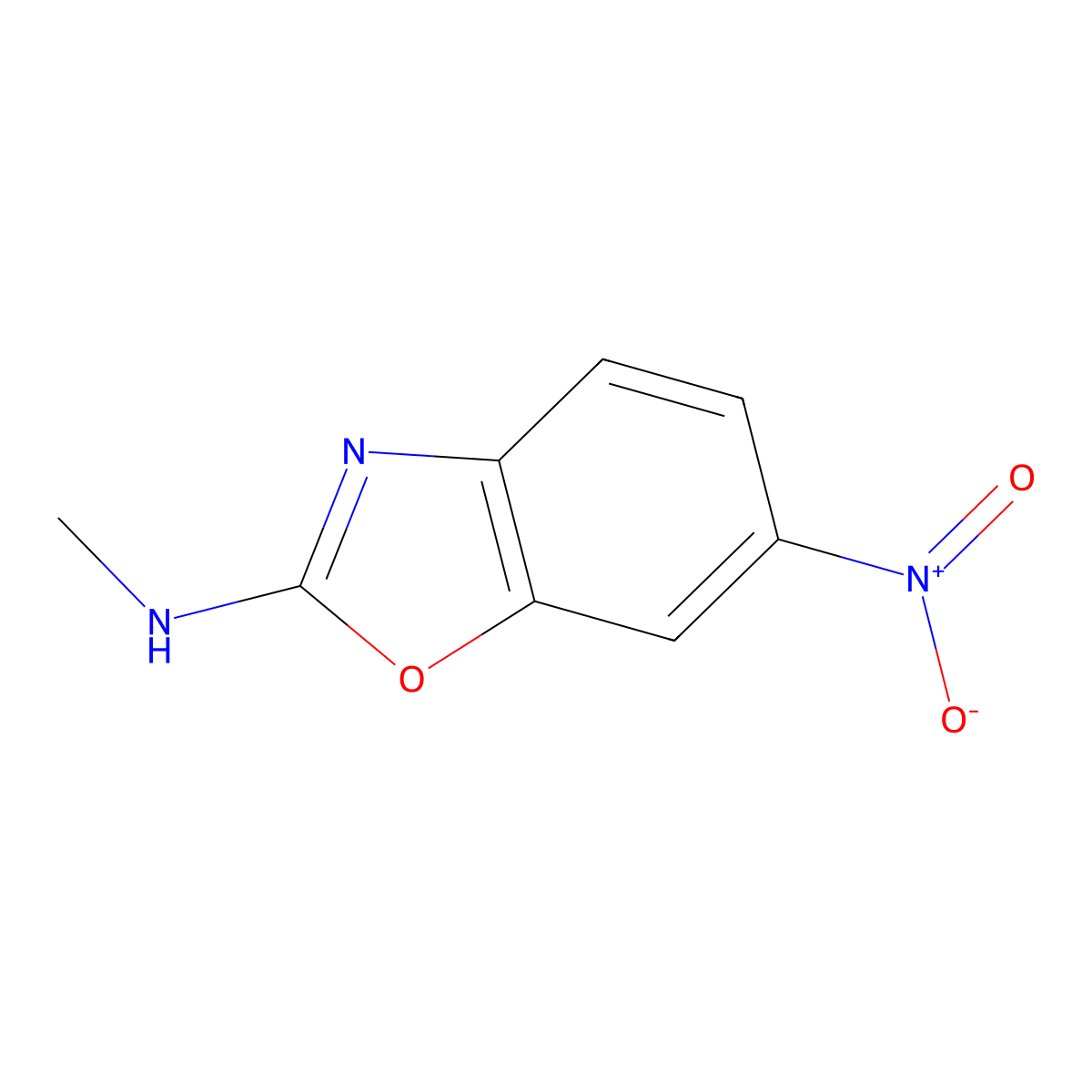 N-methyl-6-nitro-1,3-benzoxazol-2-amine molecular structure, CAS 78749-80-1