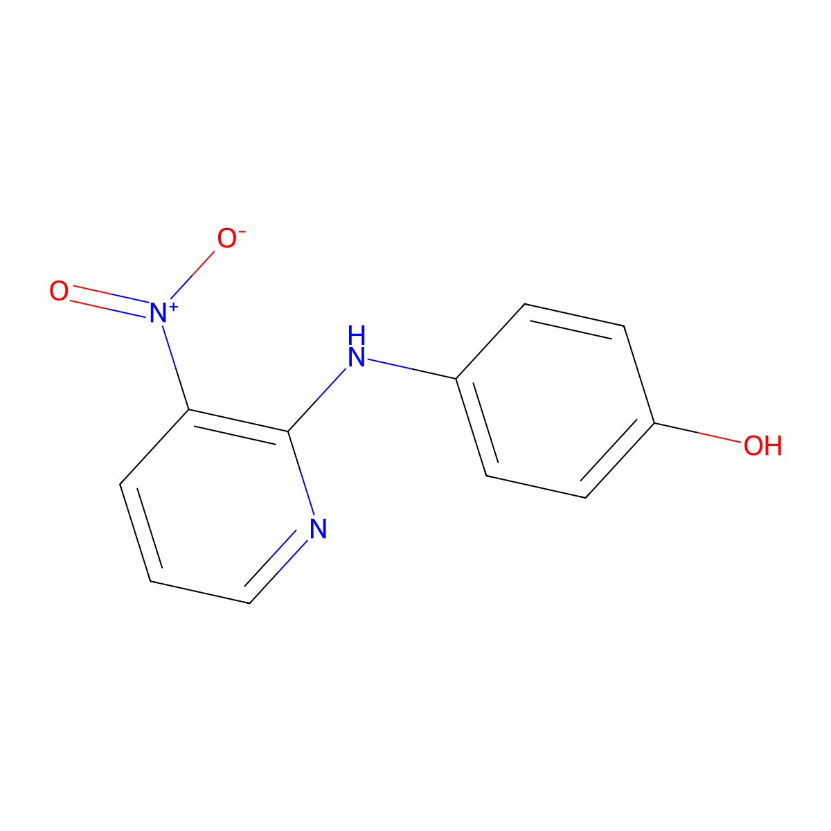 4-[(3-Nitropyridin-2-YL)amino]phenol molecular structure, CAS 78750-61-5