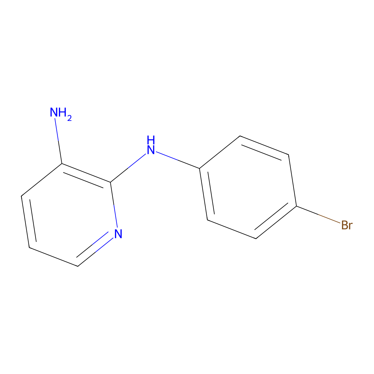 2-N-(4-bromophenyl)pyridine-2,3-diamine molecular structure, CAS 78750-67-1