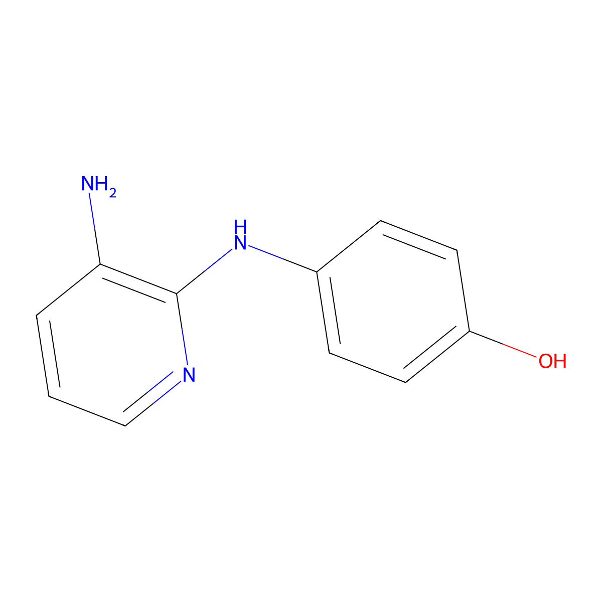 4-((3-Amino-2-pyridinyl)amino)phenol molecular structure, CAS 78750-68-2