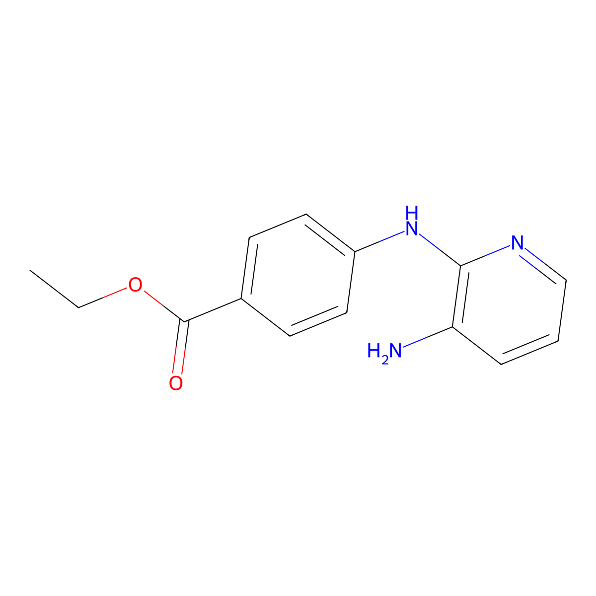 Benzoic acid, 4-[(3-amino-2-pyridinyl)amino]-, ethyl ester molecular structure, CAS 78750-69-3