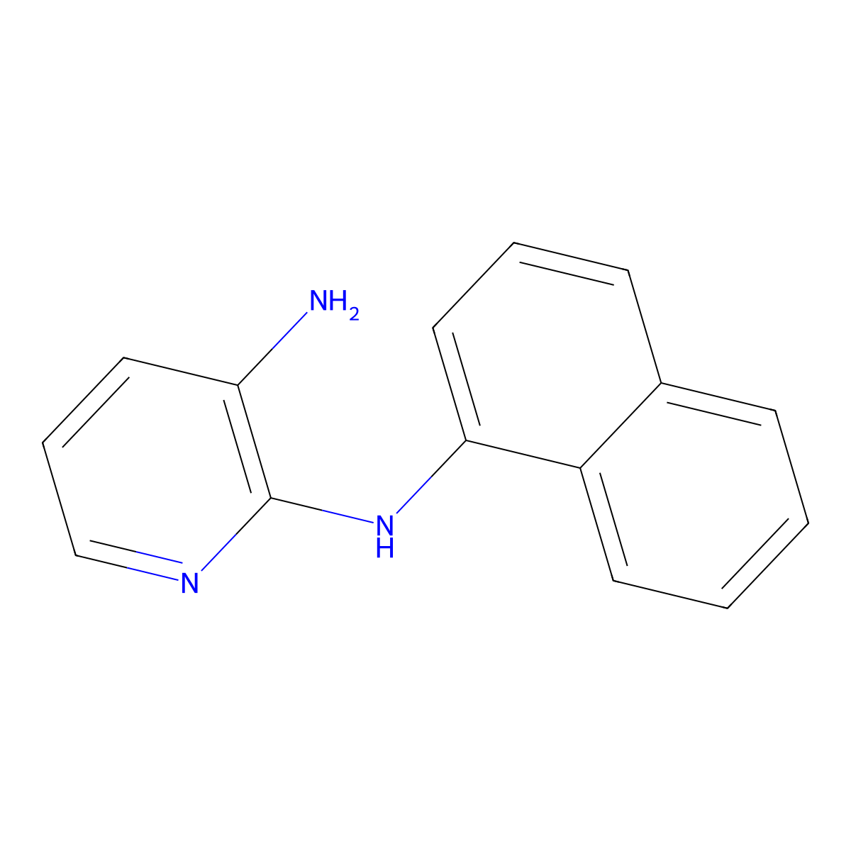 2-N-(naphthalen-1-yl)pyridine-2,3-diamine molecular structure, CAS 78750-71-7