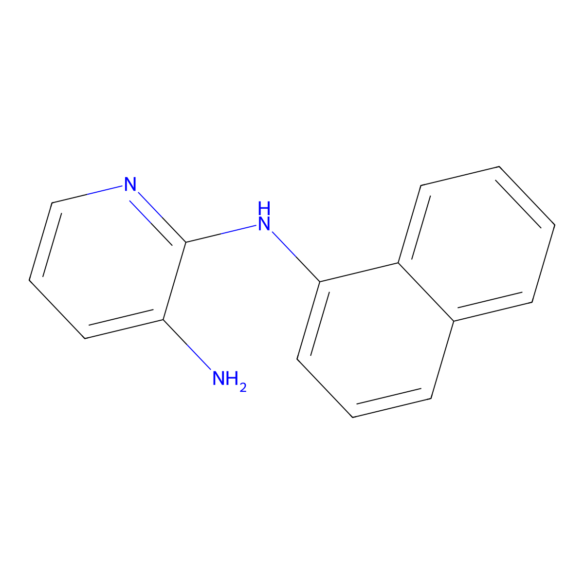 2-N-(naphthalen-1-yl)pyridine-2,3-diamine molecular structure, CAS 78750-71-7