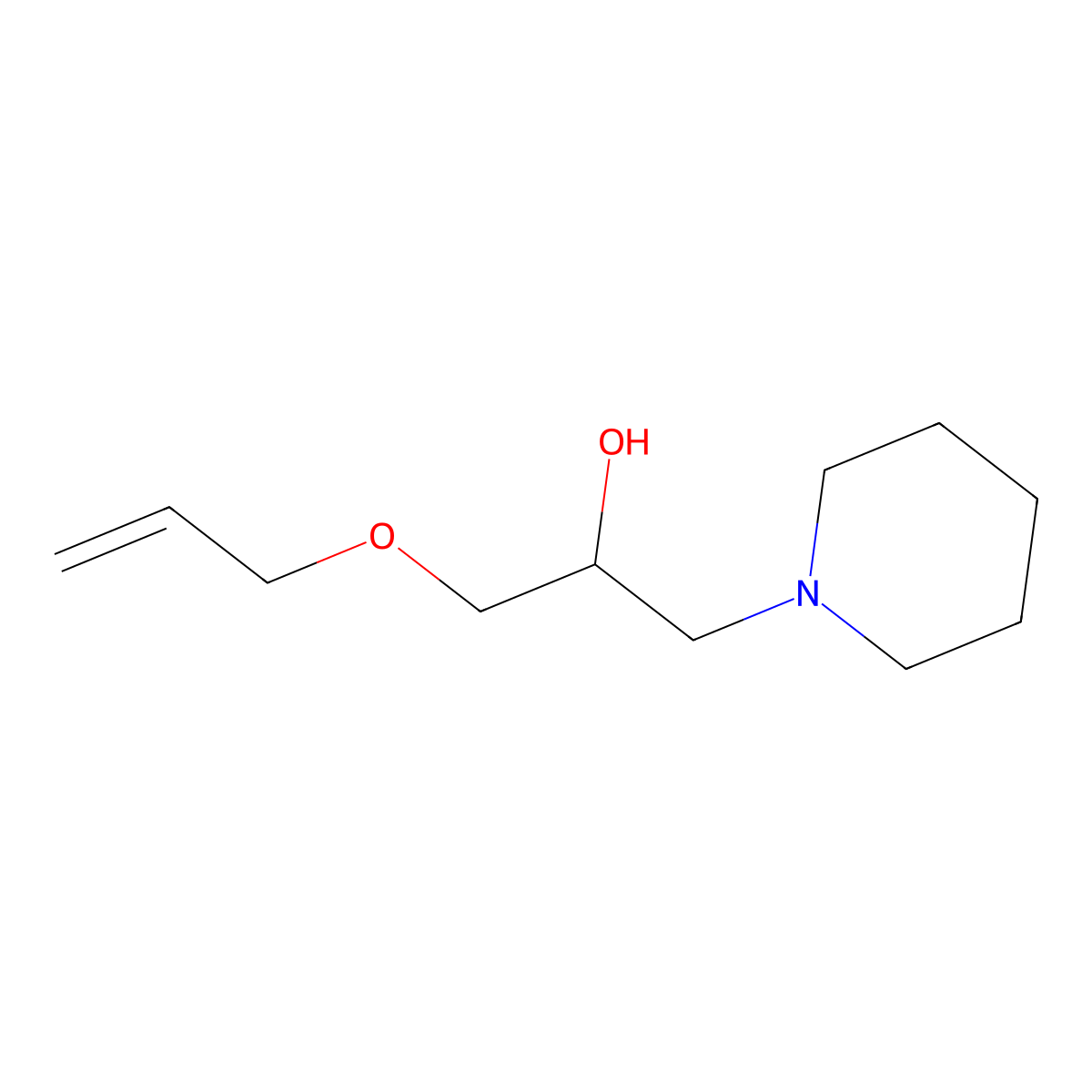 1-Piperidin-1-yl-3-prop-2-enoxypropan-2-ol molecular structure, CAS 78752-14-4