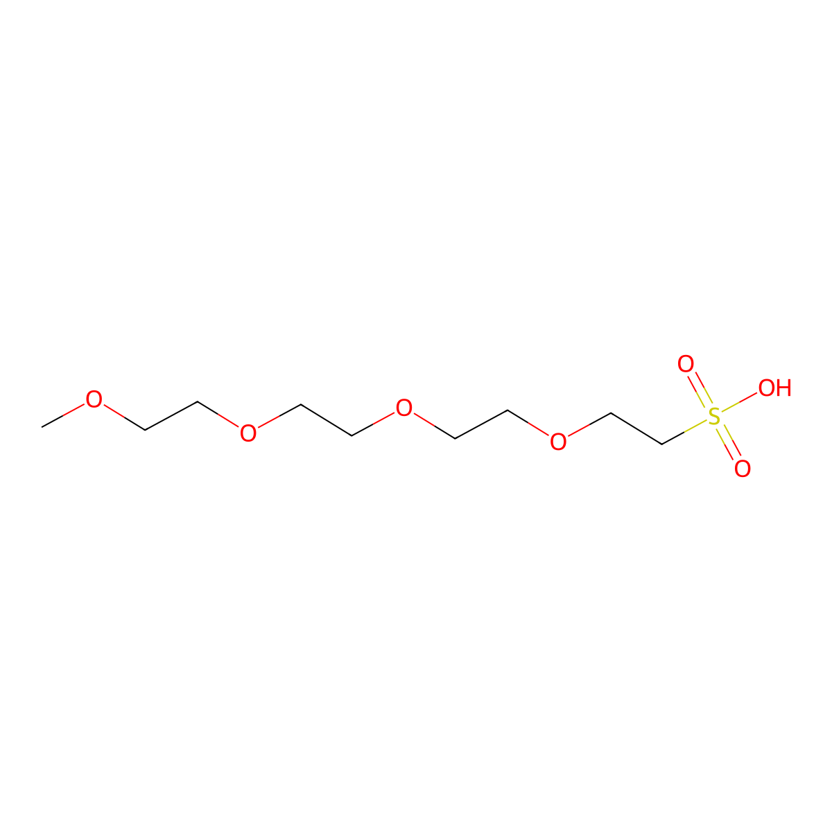 m-PEG4-sulfonic acid molecular structure, CAS 787524-78-1
