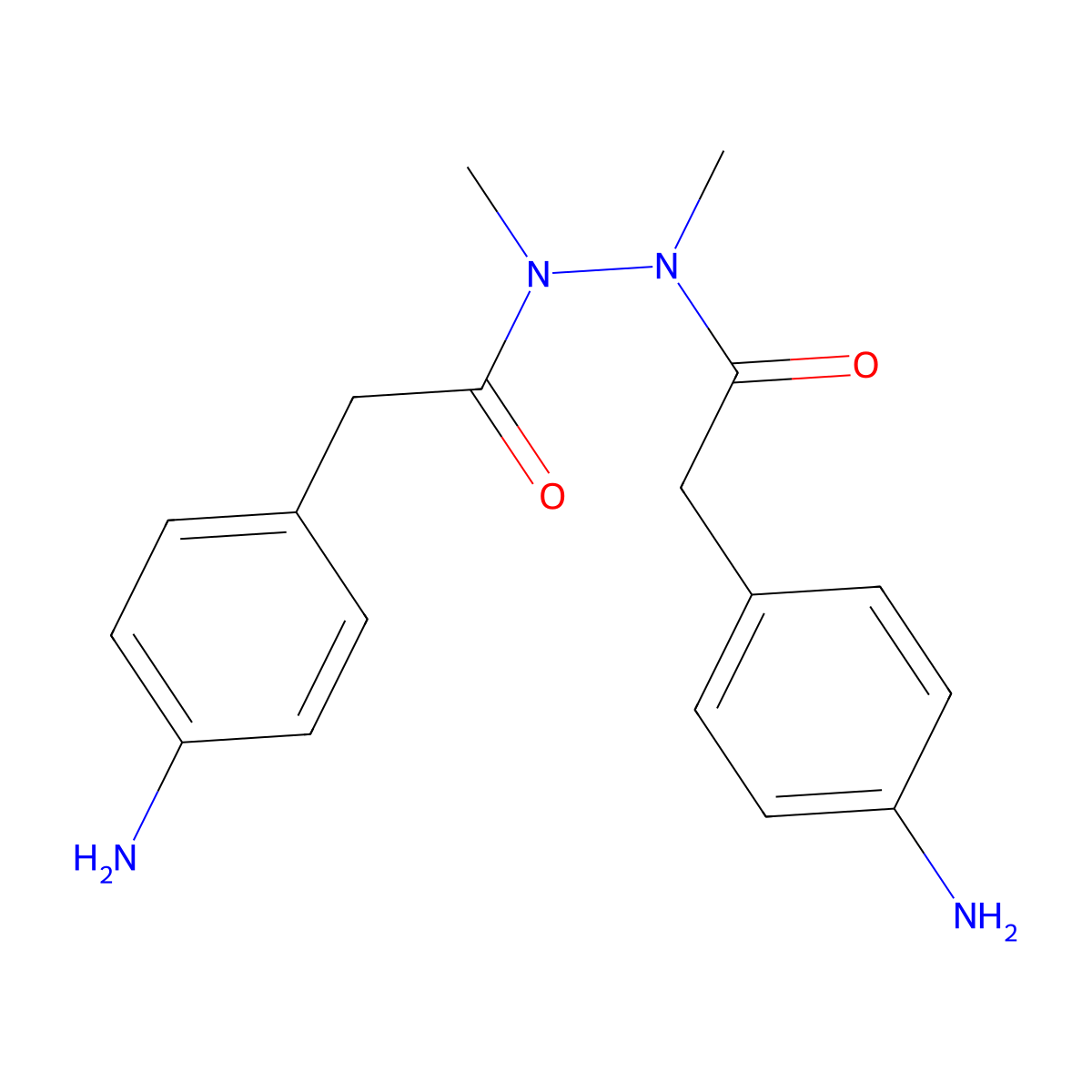 2-(4-aminophenyl)-N'-[(4-aminophenyl)acetyl]-N,N'-dimethylacetohydrazide molecular structure, CAS 787536-73-6